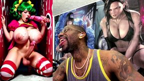 transgender candy lover cumming while jerking off a candy cane cock and getting cummed on, ai generated