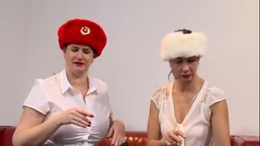 Two Hot MILF Housewives with Considerable Tits Play on Each Other