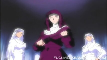 Anime teen bound by nasty nuns then punished