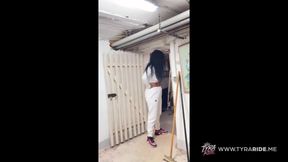 Masked MILF in Balaclava Worships and Drains Thick Cock