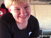 Daddy's FTM Trans boi Teen (18) Sex slave - New Sex Toy & Blowjob in RV