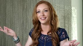 ”Redhead Katy Kiss enjoying a professional shaft”