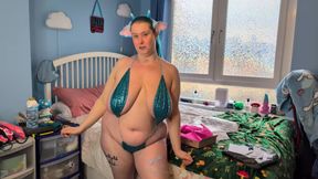 Genie Pole Wear Slingkini & Candyzombies Cow Ears Unboxing & Try on - Solo Girl
