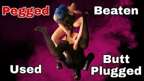 Training Zero Femdom Slave Used Ballbusted Buttplugged &amp; Pegged! Anal Pegging Strapon Fuck Ballbusting Real Homemade Amateur