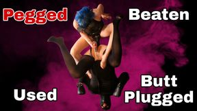 Training Zero Femdom Slave Used Ballbusted Buttplugged &amp; Pegged! Anal Pegging Strapon Fuck Ballbusting Real Homemade Amateur