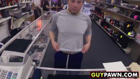 Handsome cutie seduced by money and ass fucked in the office