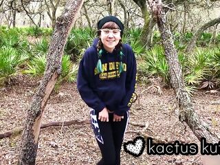 framed by nature - beauty pees on her hike