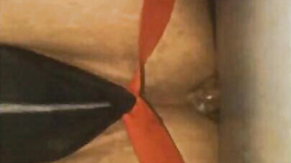 Cummy Hole Penetrated by a Skinny Sex Toy 2