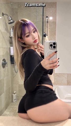 TsLilac Ass Display Mirror Shot