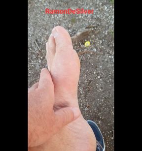 Master Ramon&#039;s divine feet walking barefoot. Ready to lick?