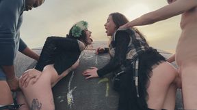 ”LYDIA & MONIKA Outdoor BJ & Ass Pumping Party”
