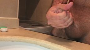 Slow-motion precum and cumshot after one month of chastity