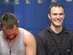 Brian Huggins Christian Wilde Straight Boy In The Locker Room Is horny And Fucked