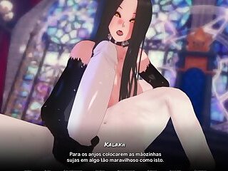 TWISTED WORLD Remake #3: Demon princess gives me a hot handjob