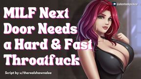 Slutty MILF begs for deepthroat while moaning ASMR