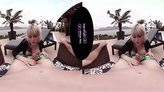 Sunset at the Beach - Virtual Reality Full Sex with Blonde & Ass