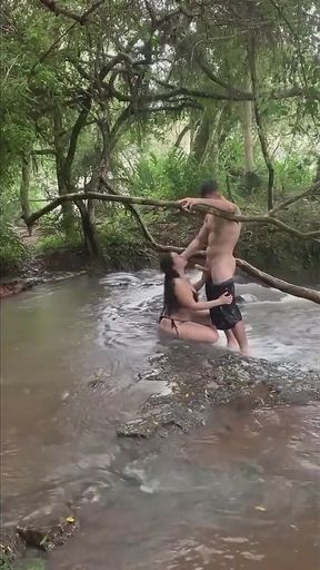 Risky Sex at the Waterfall in the Middle of a Storm O.o