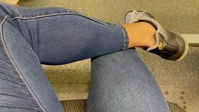 Leg Crossing Tight Jeans Inner Heads Flex