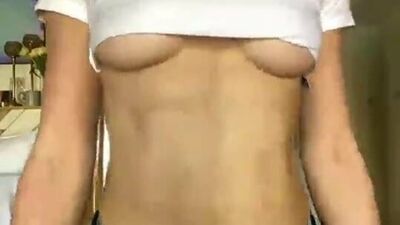 Sweet amateur babe is filmed by boyfriend while getting undressed and changing clothes