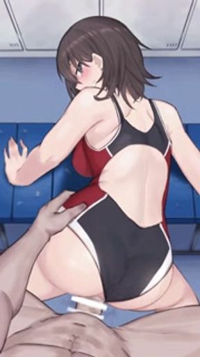 Swimsuit SEX in the club room