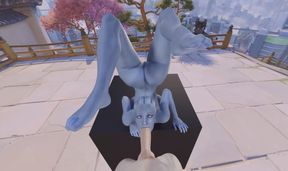 Liara upside down blowjob 3D VR 180 SBS