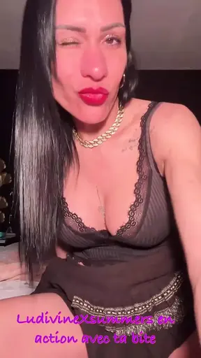 Brunette MILF Ludivine Summers teases and masturbates