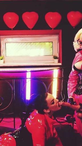 Smoking Hot Latex MILFs Deep Strap-on Fuck!