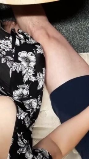 Bored step mom gives me a hand job while I'm gaming with friends   Clip 1