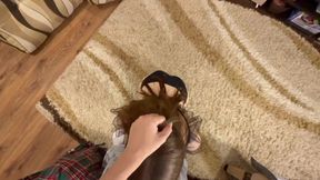 Asian teen teases tight pussy at wild party raw doggy style