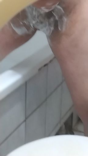 Jerking of before shower!