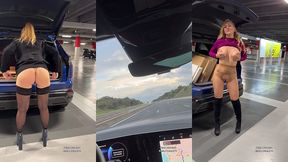 flashing et masturbation sur l autoroute voici une video d exhibition et ...