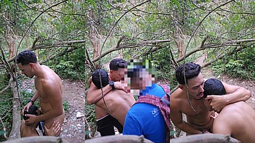 SEIS 6 HÉTEROS COMENDO O CU DO GAROTO +18 ANINHOS NO MATO.