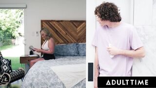 ADULT TIME - Panty Sniffing 18 Yo Caught cougar Rachael Cavalli Masturbating! Fucks Her On Bestie's Bed