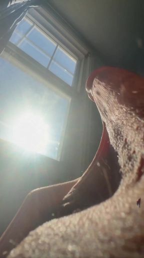 Handsome twink shows off his big dick and balls in video