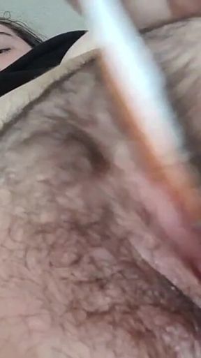 BBW Girl Masturbating with Toothbrush