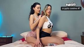 Hot latina milf and her friend can't keep their forearms off each other - exclusive HD porn!