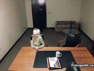 Massive titty cougar ends up on principals weenie