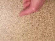 squirting all over the bathroom counter - cum shot