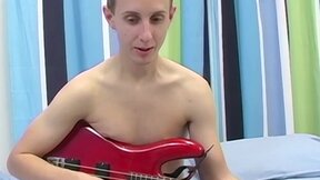 Petite  twink Jacob Rex wanks off after interview