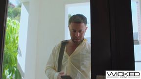 Curvy Brunette Melissa Stratton's Steamy Visit with Lexi Luna
