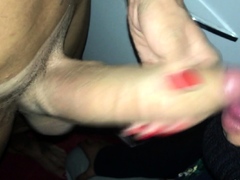 Tranny shemale masturbation cumshot