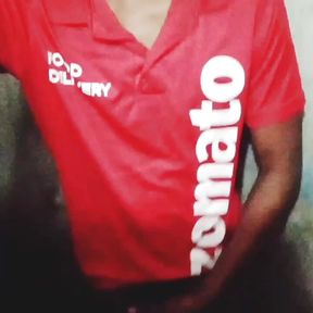 Zomato Delivery Boy Mustravetion in shower water