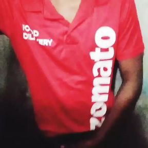 Zomato Delivery Boy Mustravetion in shower water