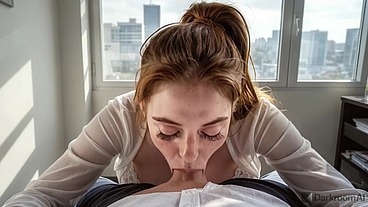 Cheating secretary with a big ass; boss cums on her tits in the office.[AI]
