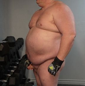 Muscle Chub Bear Working Out