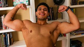 Big and strong Jace Jenkins jacking off in a hot fashion here