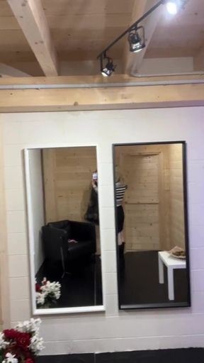 lingerie and strips naked in the locker room!!!