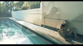 He comes to her just a moment after she has ejaculated masturbating and starts to lick her wet, juicy pussy