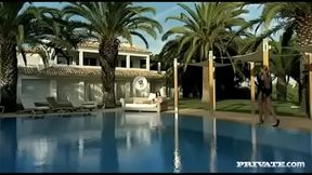 Eufrat and Keana Have Hot Lesbian Sex Outdoors by the Pool