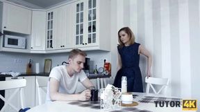 Steamy Encounter: Mature Teacher Surprises Student with a Provocative Outfit!